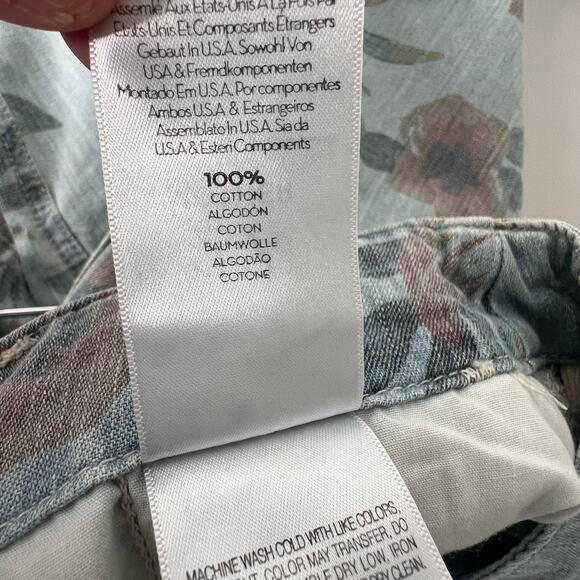 MOTHER The No Zip Misfit Floral Crop Jogger Pants 27 - Picture 5 of 7